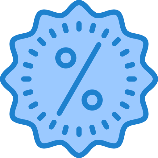 Discounts srip Blue icon