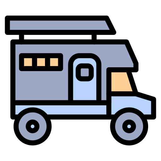 Camper van - Free transport icons