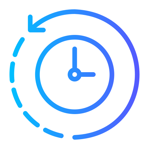 atrás en el tiempo icono gratis