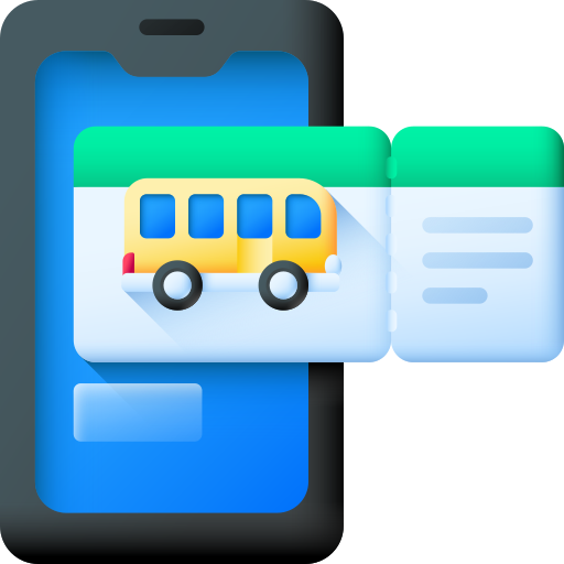 boleto de autobús icono gratis