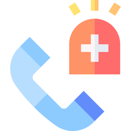 llamada de emergencia icono gratis
