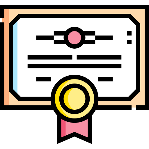 Diploma Detailed Straight Lineal color icon