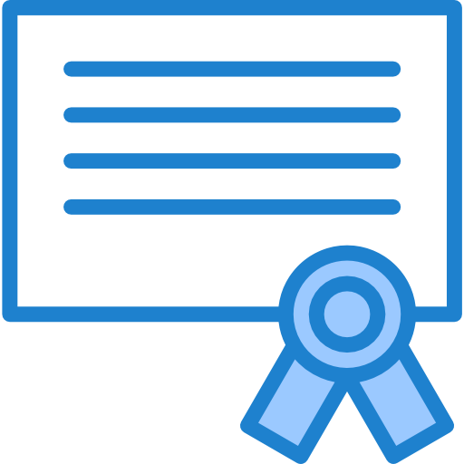 Diploma srip Blue icon