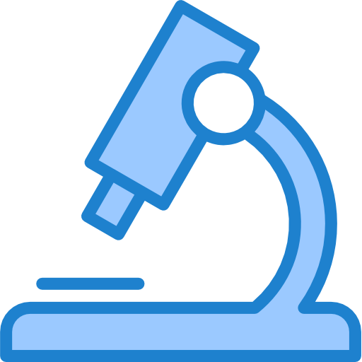 Microscope srip Blue icon