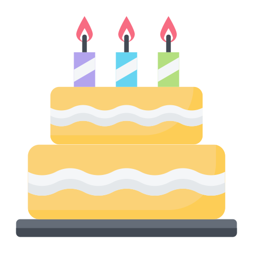 pastel de cumpleaños icono gratis