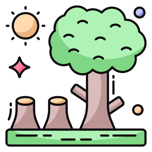 deforestación icono gratis