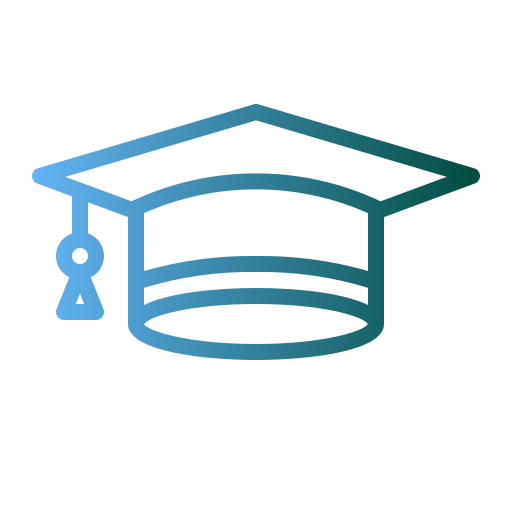 Mortarboard Generic gradient outline icon