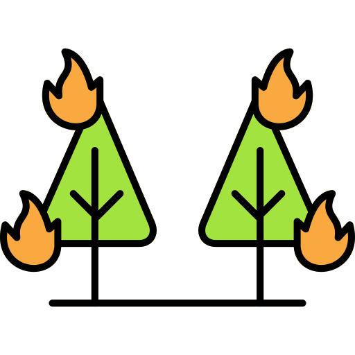 incendio forestal icono gratis