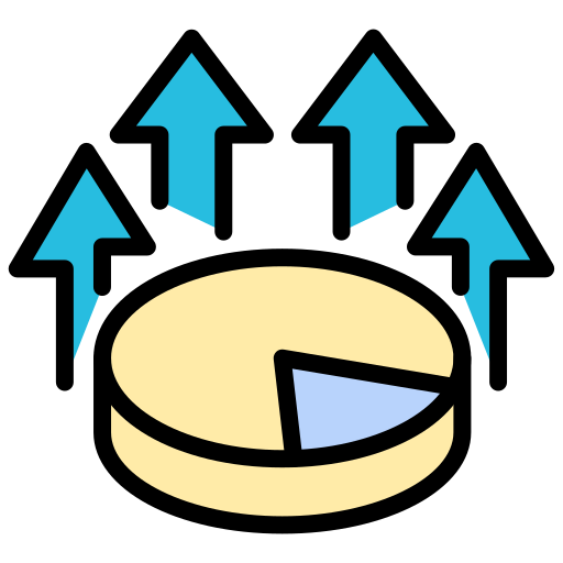 tabla de crecimiento icono gratis