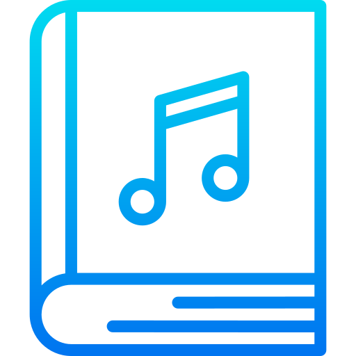 Music book srip Gradient icon