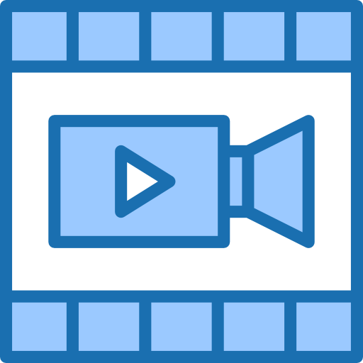 Video player srip Blue icon