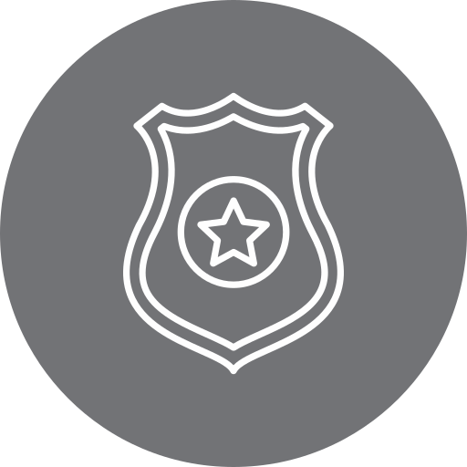 Police badge Generic color fill icon