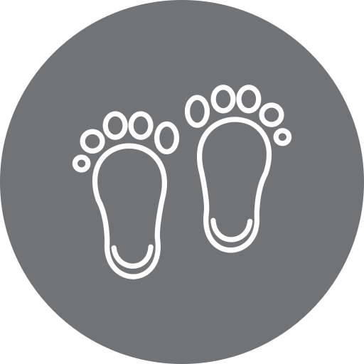 Footprint Generic color fill icon