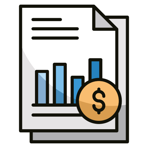 relatório financeiro grátis ícone