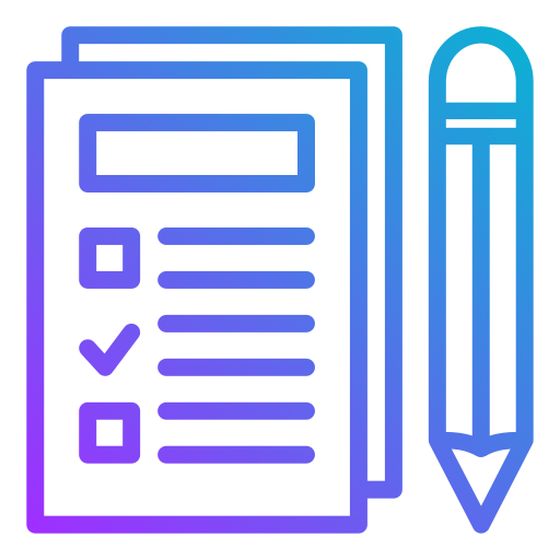 Pencil and paper Generic gradient outline icon