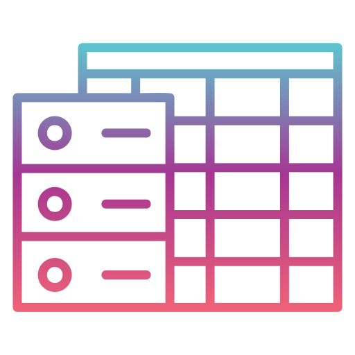 tabla de datos icono gratis