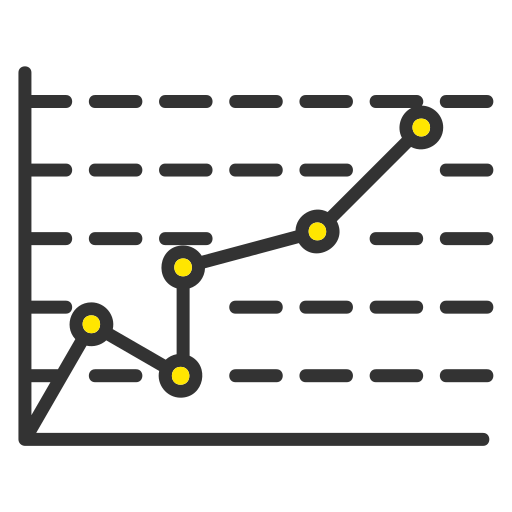 gráfico de líneas icono gratis