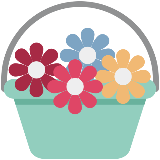 canasta de flores icono gratis