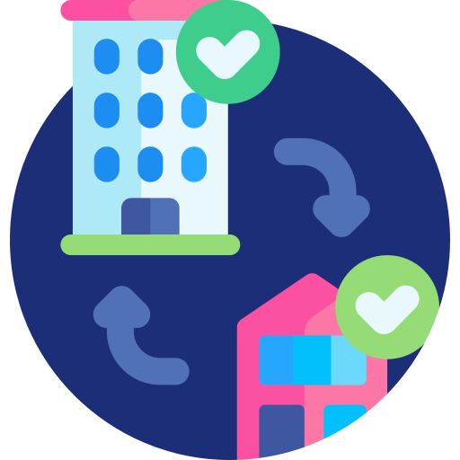 Hybrid work free icon