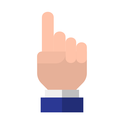 mano arriba icono gratis