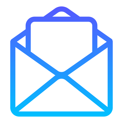 Open envelope Generic gradient outline icon