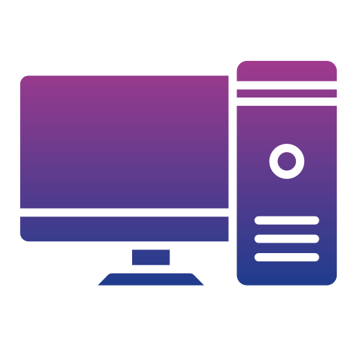Computer Generic gradient fill icon