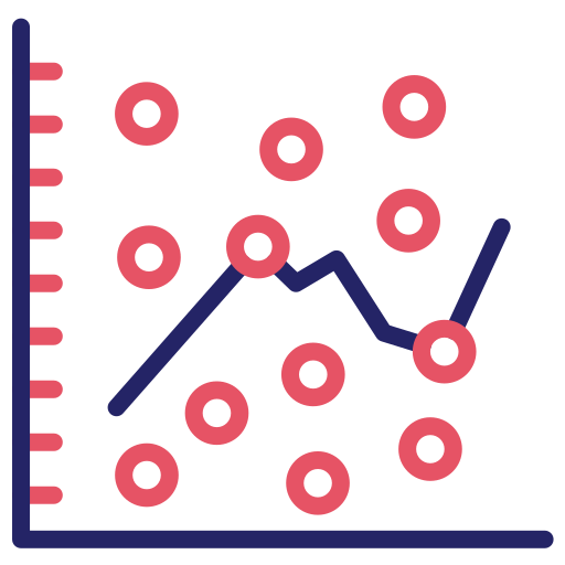 gráfico de dispersión icono gratis