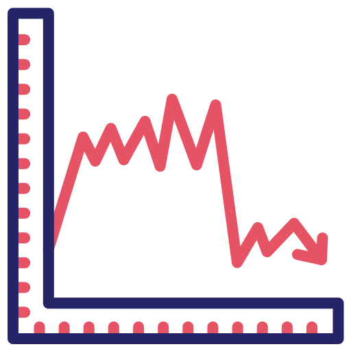 Declining free icon Declining free icon