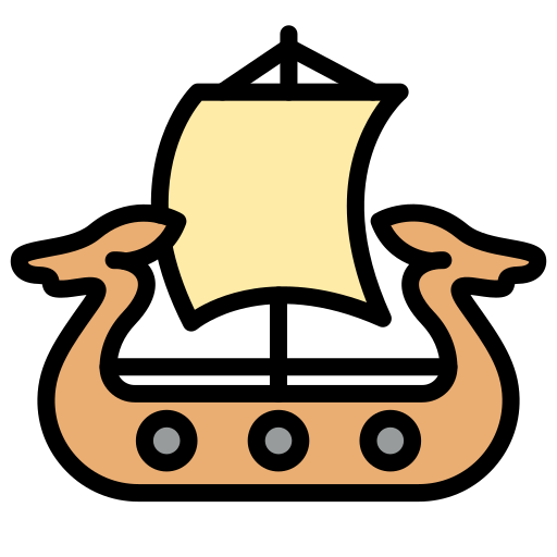 barco vikingo icono gratis