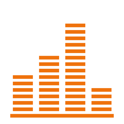Music levels Generic color fill icon
