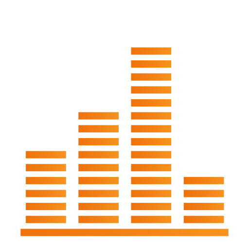 Music levels Generic gradient fill icon