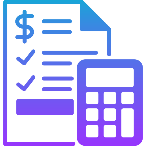 Tax calculate Generic gradient fill icon