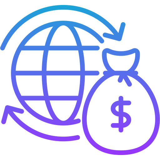 flujo de dinero icono gratis