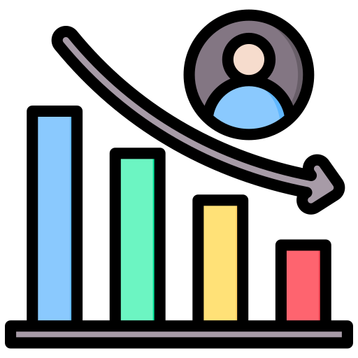 Churn rate free icon