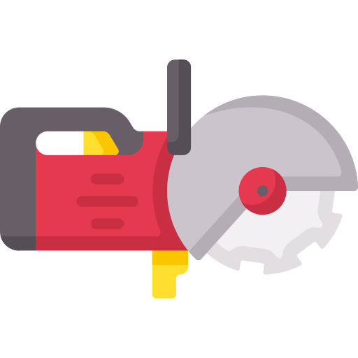 Concrete Saw Special Flat Icon