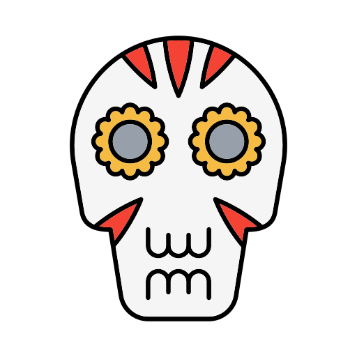 calavera mexicana icono gratis