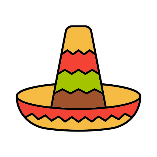 Mexican hat Generic color lineal-color icon