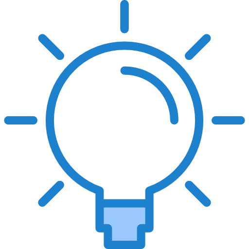 Idea bulb srip Blue icon