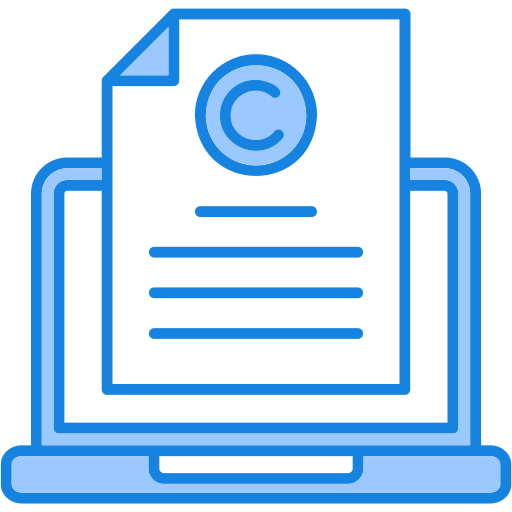 derechos de autor icono gratis