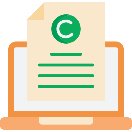 derechos de autor icono gratis