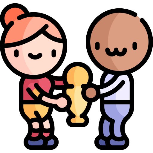 Trophy ceremony Kawaii Lineal color icon