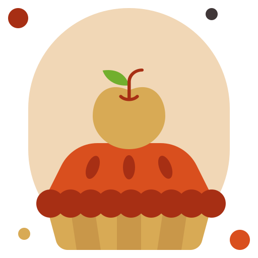 tarta de manzana icono gratis