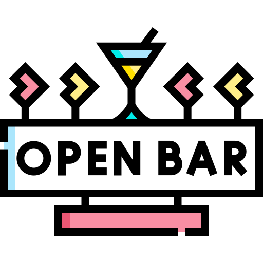 Open bar free icon