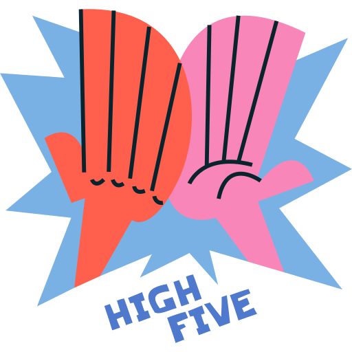 High five free sticker