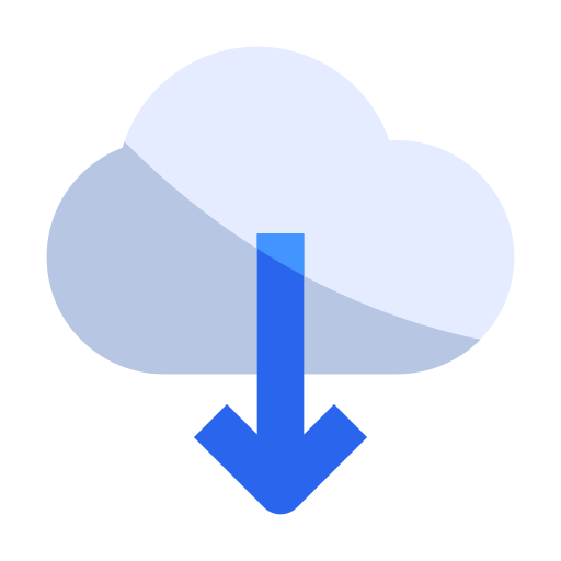 descarga en la nube icono gratis