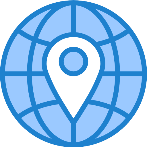 Location pin srip Blue icon