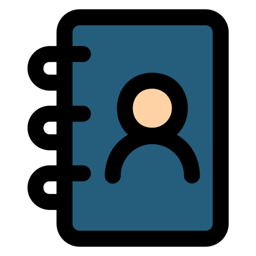 libreta de contactos icono gratis