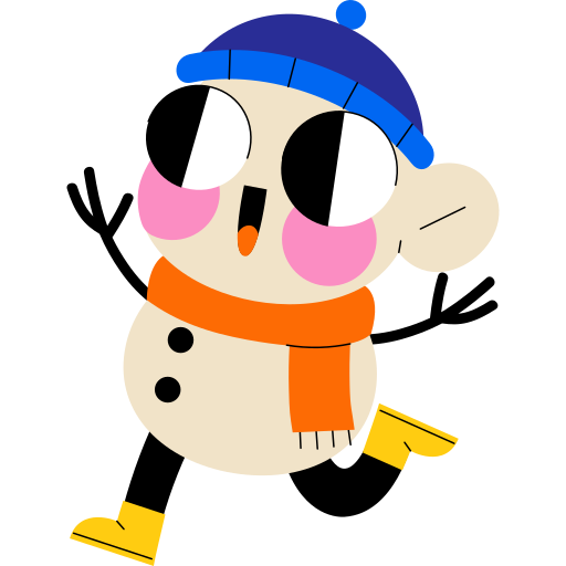 Snowman free sticker