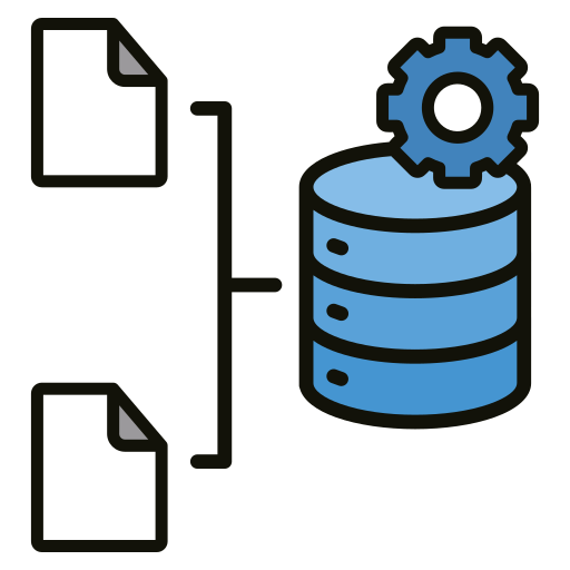 integración de datos icono gratis