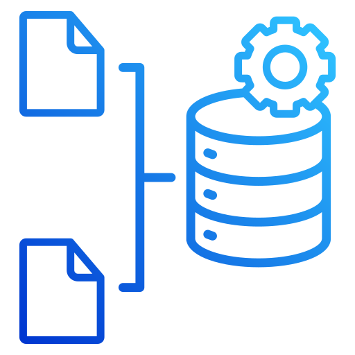 integración de datos icono gratis